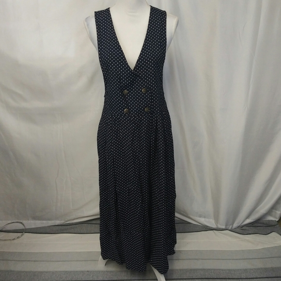 Ellen Ashley Dresses & Skirts - Ellen Ashley Rayon Blue Polka Dot Maxi Jumper